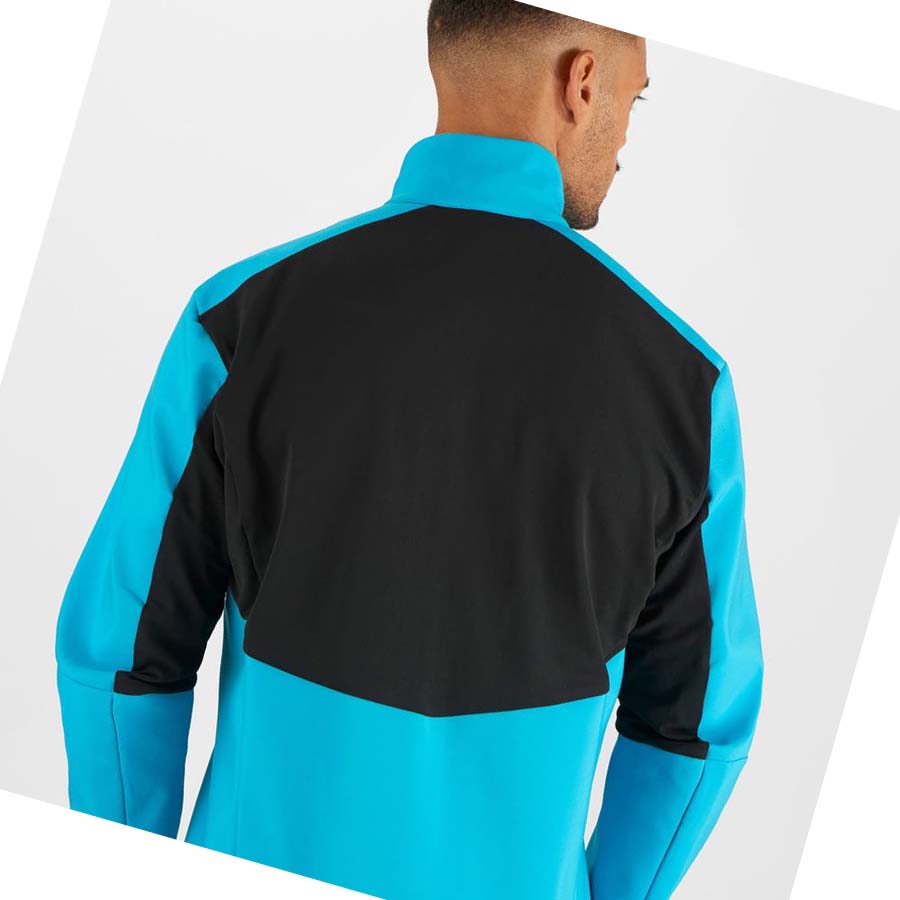 Salomon AGILE SOFTSHELL Erkek Ceket Mavi | TR 3258FDN